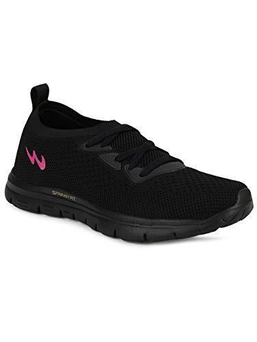 campus women's jelly pro blk walking shoes - 6uk/india 22l-105