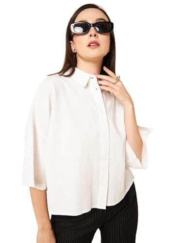 high star women's oversized shirts (hswshs23006_ow_xxl_off white