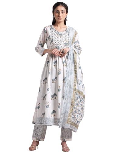 indya women's cotton kurta sets (icd00470_grey_m)