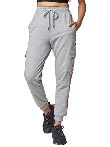 the souled store |looney tunes womens & girls 100% cotton | regular fit what's up doc graphic printed|strechable joggers grey color joggers