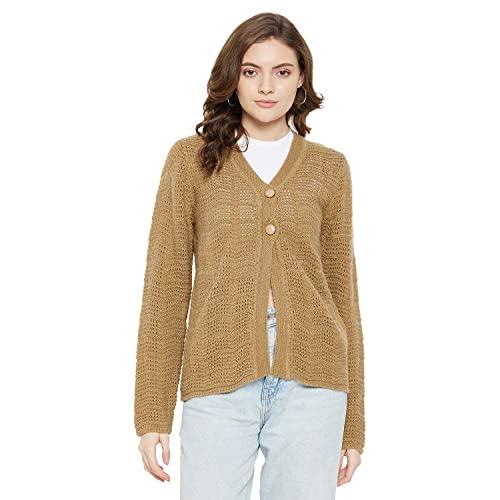 madame women beige cardigan