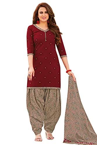 miraan cotton printed readymade salwar suit for women (miraansanran1767m_maroon_medium)