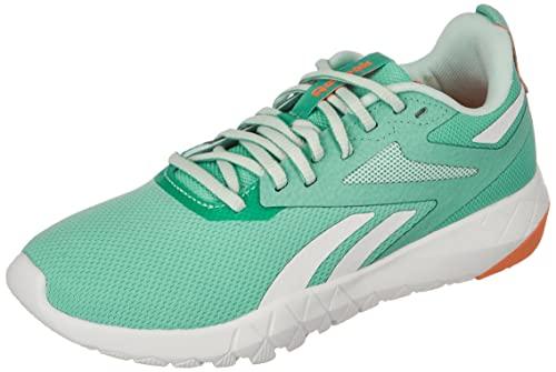 reebok womens semi classic teal/mist/orange flare flexagon force 4 training shoes - 4 uk (gy6252-4)