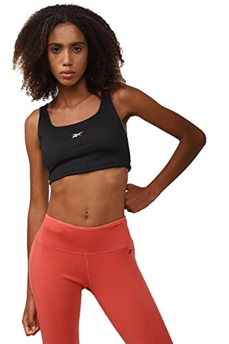 reebok women's polyester wire free sports bras sports sports bras (gs1953_black_m)