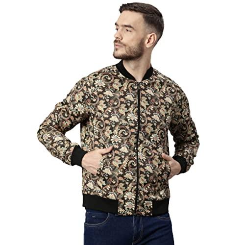 hangup mens regular fit casual wear jacket, size 40,color brown (j6_fs_print_jacket)