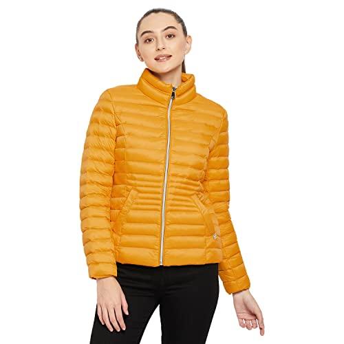 madame stand collar gold quilted jacket