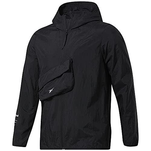 reebok men's duster coat (gt3253_l_nghblk_l)