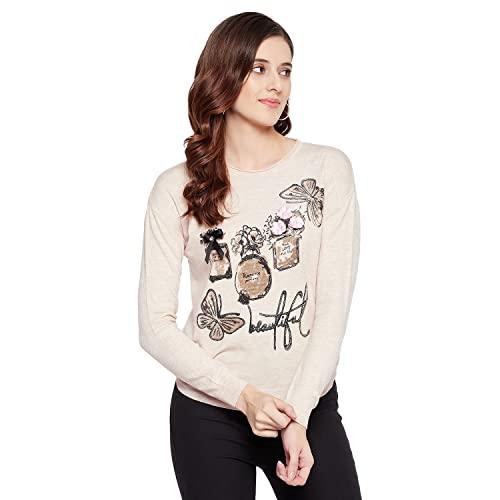 duke stardust women full sleeve sweater (sds911_cloud_xl)