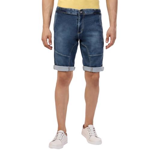 beevee mens denim dmx elasticted waist 3/4th with drawstring.