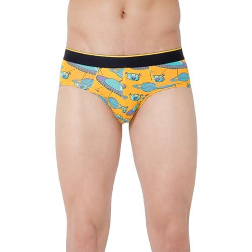 bummer men's printed micro modal briefs underwear | ultra soft & breathable | pack of 1