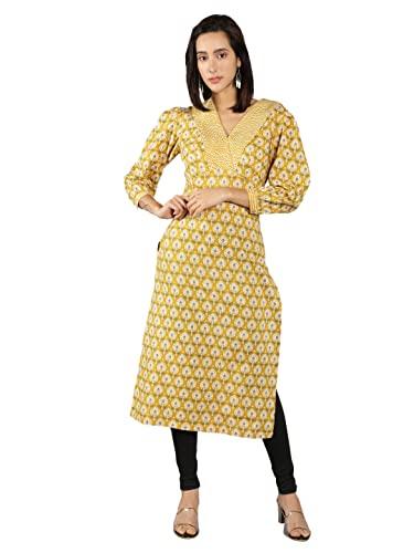 see designs yellow abstract women's kurta_sd1648s