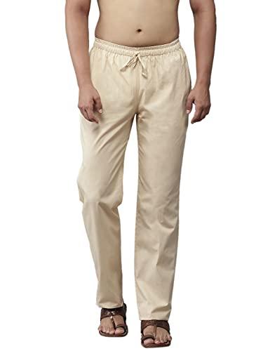 see designs men's beige solid pyjamas_sdpj109m