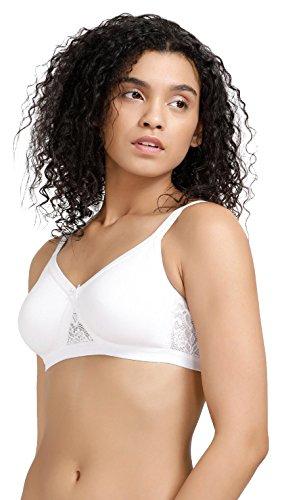 rosaline by zivame women's cotton non-padded wire free everyday bra white