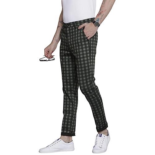 the indian garage co men's slim fit trousers (1222-prnkntr03-04_green & grey_32)