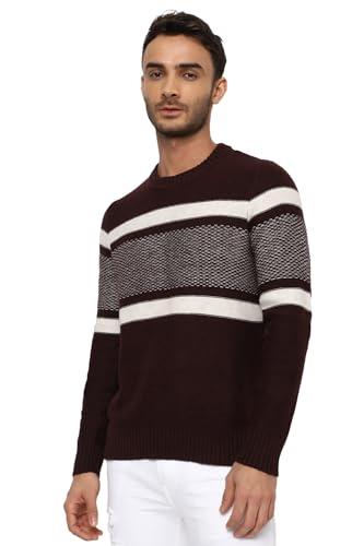 american eagle men's cotton blend classic pullover sweater (wee0141758613_burgundy