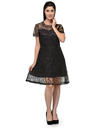 patrorna womens a-line knee length dress (psl10b012_black_3xl)