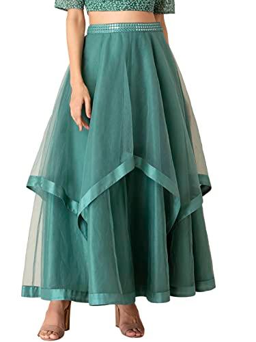 indya women western skirt, green, s