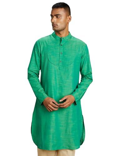 amazon brand - symbol cotton men's kurtas (sy-a22-mna-etk-14_green / blue_l)