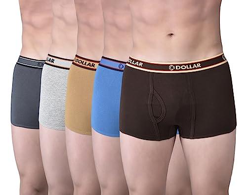 dollar bigboss men's cotton blend trunks (pack of 5) (mbtr-01-r2_assorted_l)