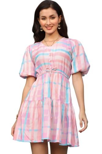 leriya fashion one piece dress for women| midi dress for women| birthday dress for women (medium, pink)