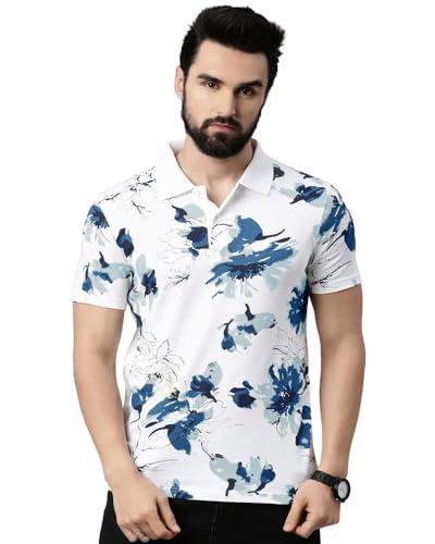 eyebogler men's polo neck printed regular fit half sleeve t-shirt