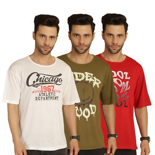 vimal jonney solid multicolor round neck cotton half sleeves tshirt for men(pack of 3)-vimal634996