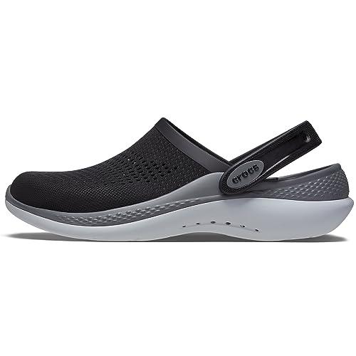 crocs unisex-adult literide clog black/slate grey clog - 8 uk men/ 9 uk women (m9w11) (206708-0dd)