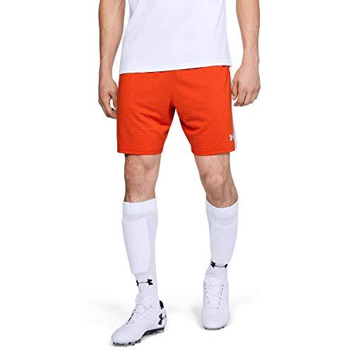 under armour men's threadborne match shorts, orange/white, xx-large