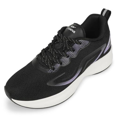 campus women's siren blk/purple running shoes - 8uk/india 22l-961