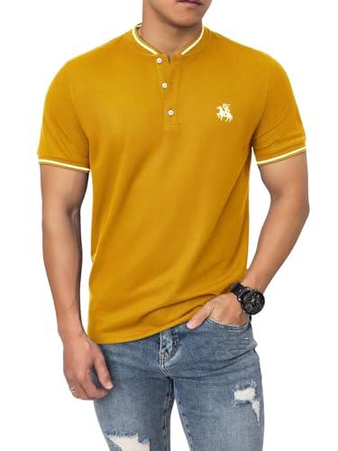 lymio men t-shirt || t-shirt for men || plain t shirt || t-shirt (polo-06-10) (xl, musterd)