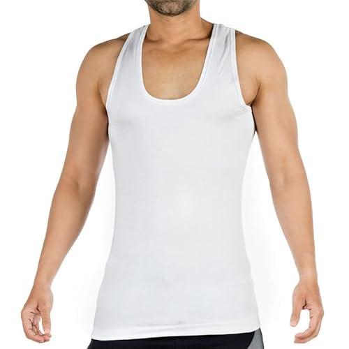 vip nawab men's round neck vest 100% cotton innerware-85cm (pack of 3) white