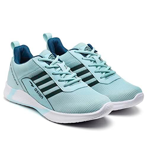 asian women's tokyo-01 sports running,walking & gym shoes with eva sole | casual sneakers lightweight shoes for women's & girl's aqua