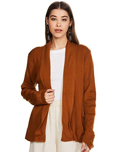 w for woman women's synthetic cardigan (19now40030-212127_rust_ws(s))