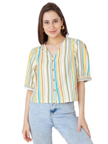 zink london women's multi striped regular top