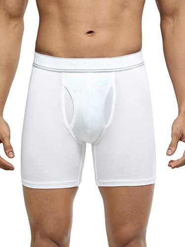 jockey hg17 men's tencel micro modal elastane stretch solid boxer brief with natural stay fresh properties_white_l