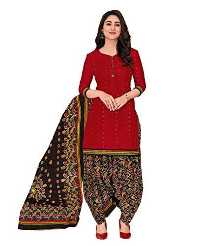 miraan cotton printed readymade salwar suit for women(miraansgpri405s, small, red)