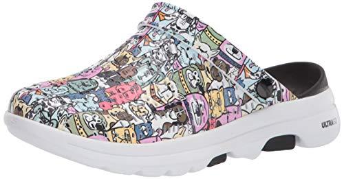 skechers women's cali gear clog, black/multi, 5