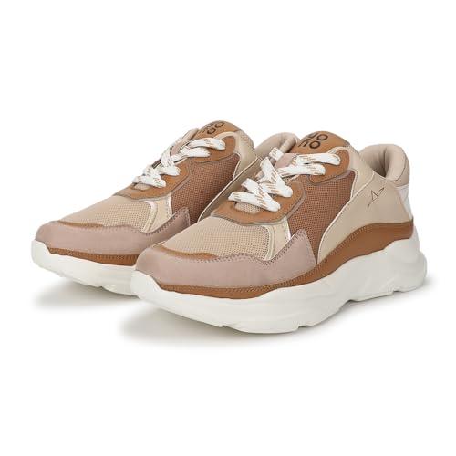 yoho chunky sneakers for women | cushioned insole | anti-skid | casual shoes beige