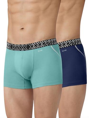 xyxx men's pure cotton regular solid trunk (pack of 2) (xy_cr3_trnk1_02_03_atlas midnight blue_m)