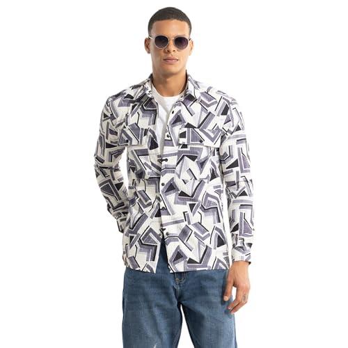 snitch grey geometric pattern jacket