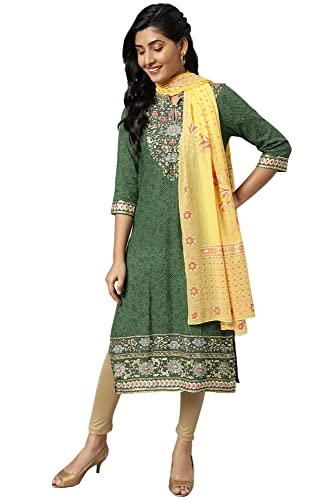 aurelia geometric polyester woven womens dupatta (yellow,free size)