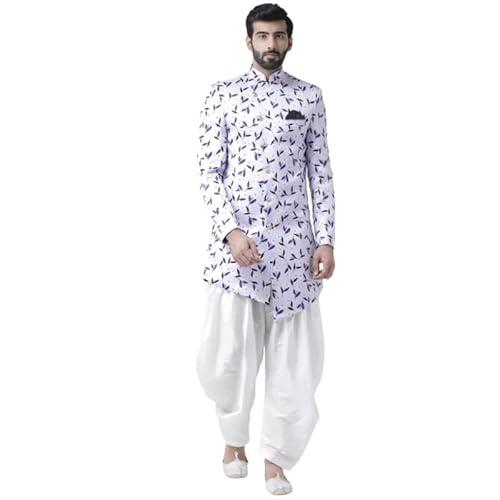 hangup men sherwani indo, color blue, size 36 (s54indo112)