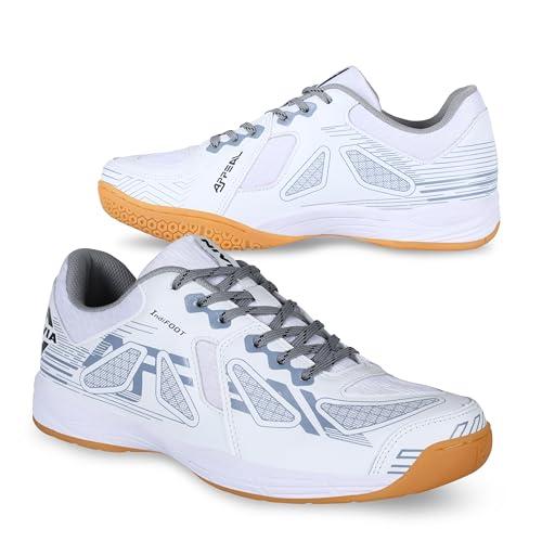 nivia appeal 3.0 badminton shoe -(white/grey), 09