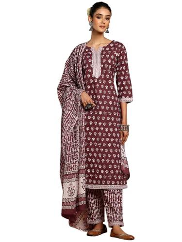 indya department3 cotton kurta sets (icd00850_maroon_m)