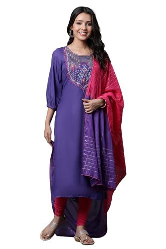 aurelia pink and purple ombre embellished dupatta