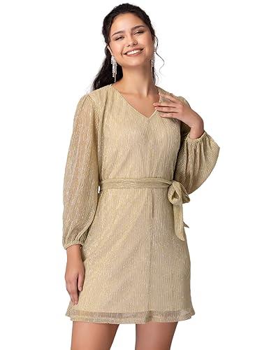 faballey women's relaxed fit dress (drs06299_beige_l)