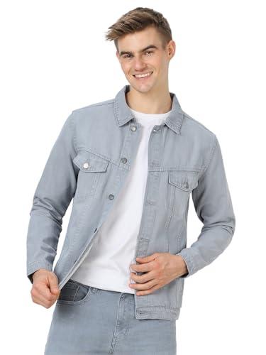 urbano fashion men's regular jacket (jakt-denim-lgrey-m_light grey