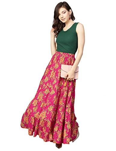 varanga cotton full skirt (vars229835_fuchsia_32)