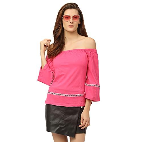 rigo women pink off shoulder top