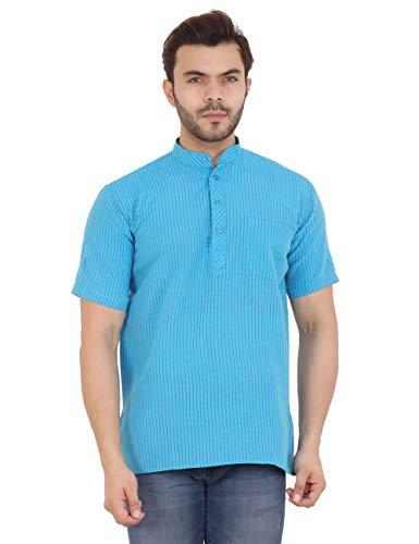 latest chikan men's cotton regular kurta (skpf-40_firozi_40)